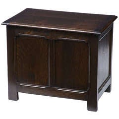 19th Century Small Lead Lined Oak Box Chest