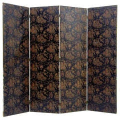 Antique 19th Century Chinese 4 Fold Screen