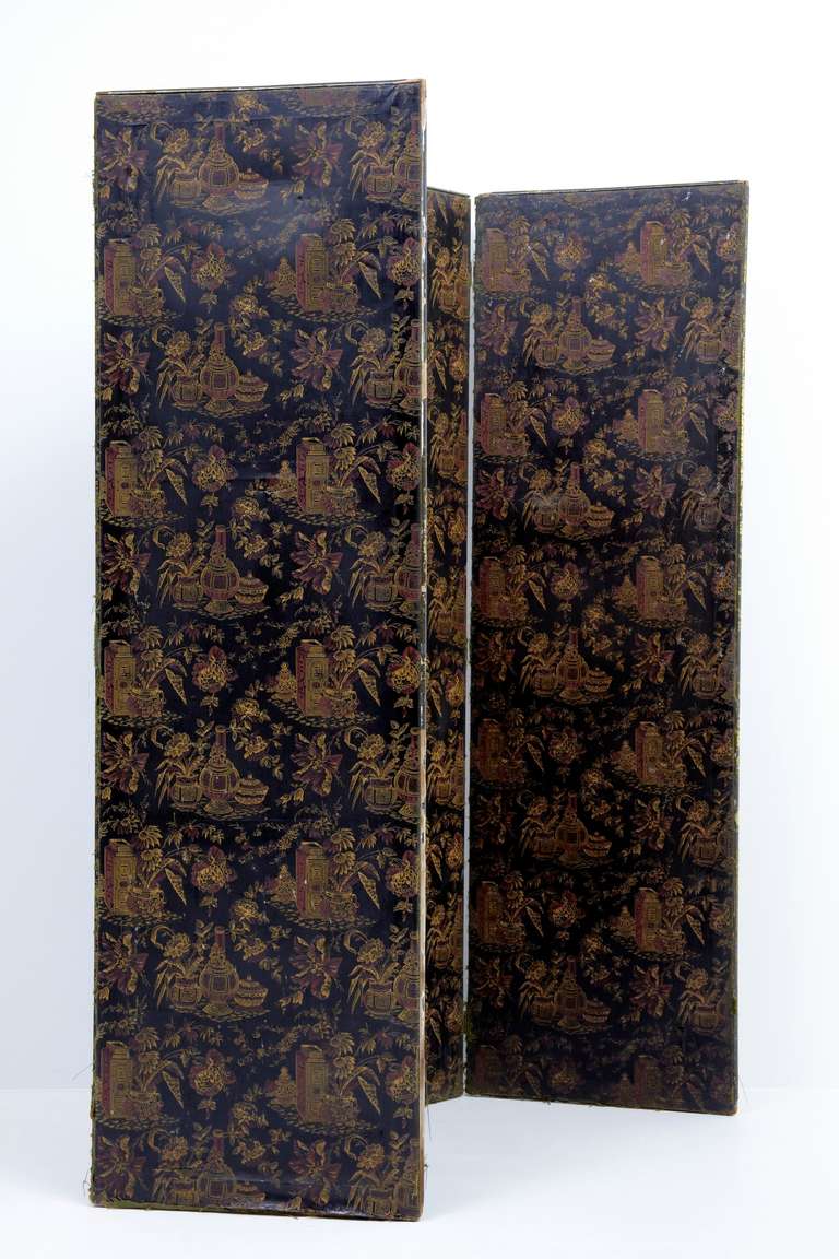 19th Century Chinese 4 Fold Screen