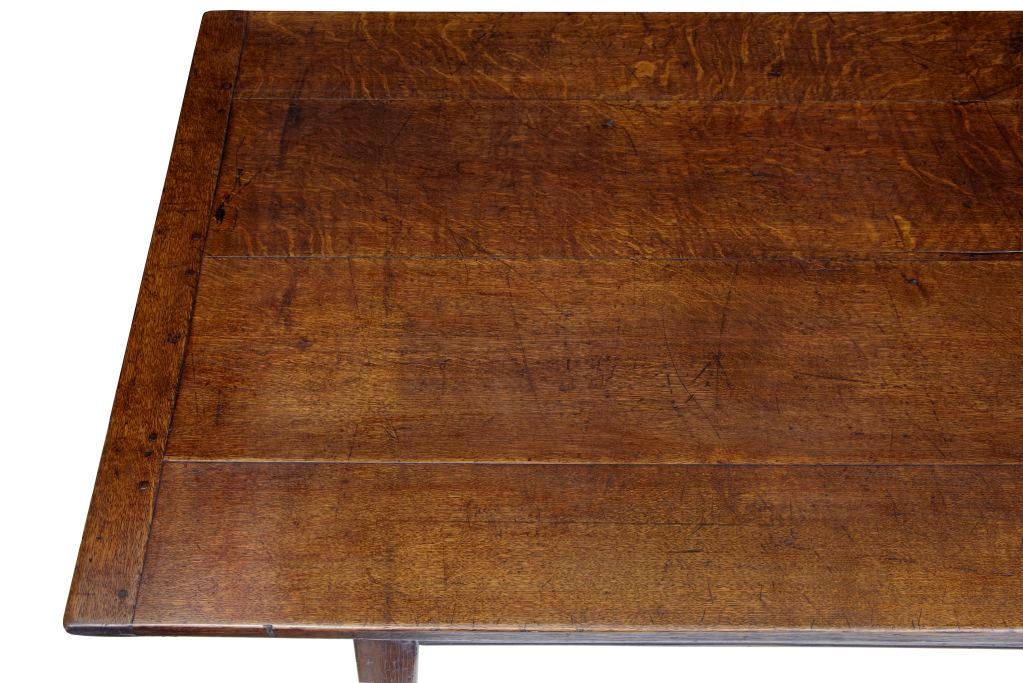 English 19TH CENTURY FRENCH OAK FARMHOUSE TABLE SEATS 10