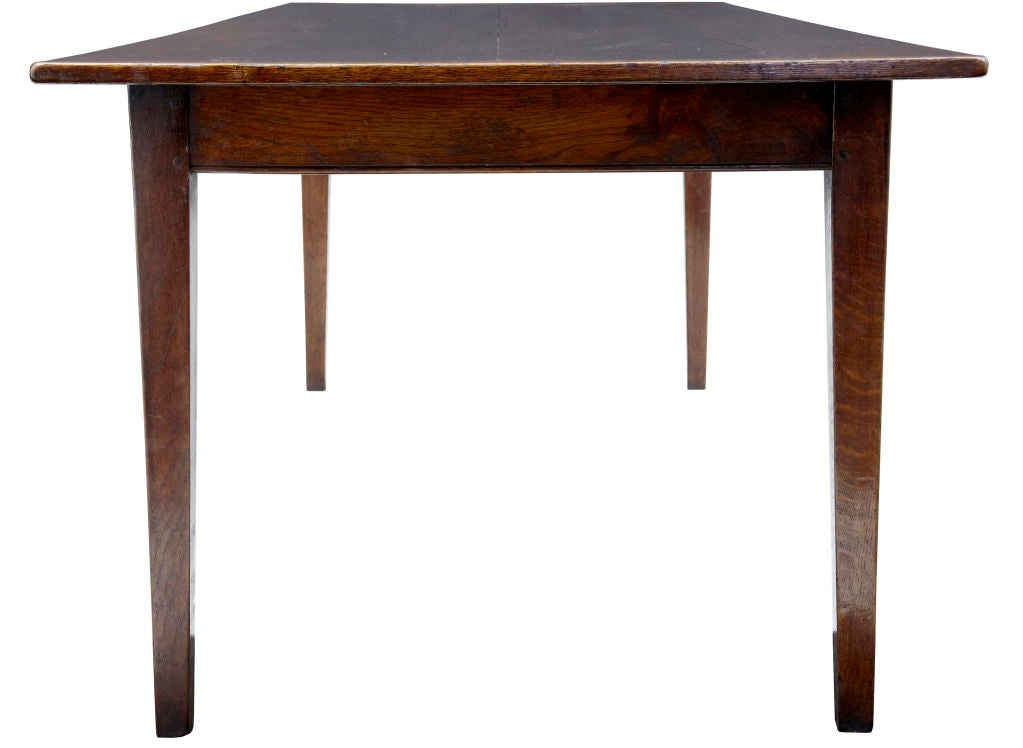 19TH CENTURY FRENCH OAK FARMHOUSE TABLE SEATS 10 2