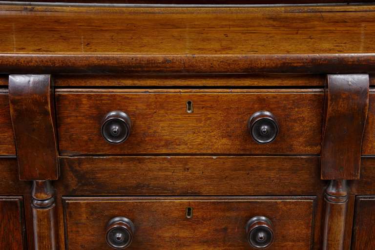 English Fine 19th Century Victorian Country Oak Dresser And Rack