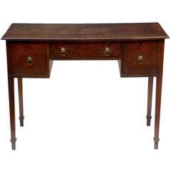 19th Century Antique Oak Small Desk Writing Table Dated