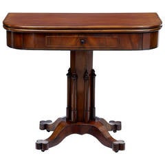 19th Century Louis Phillipe I, Mahogany Tea Card Table