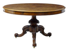 19th Century Victorian Burr Walnut Breakfast Table