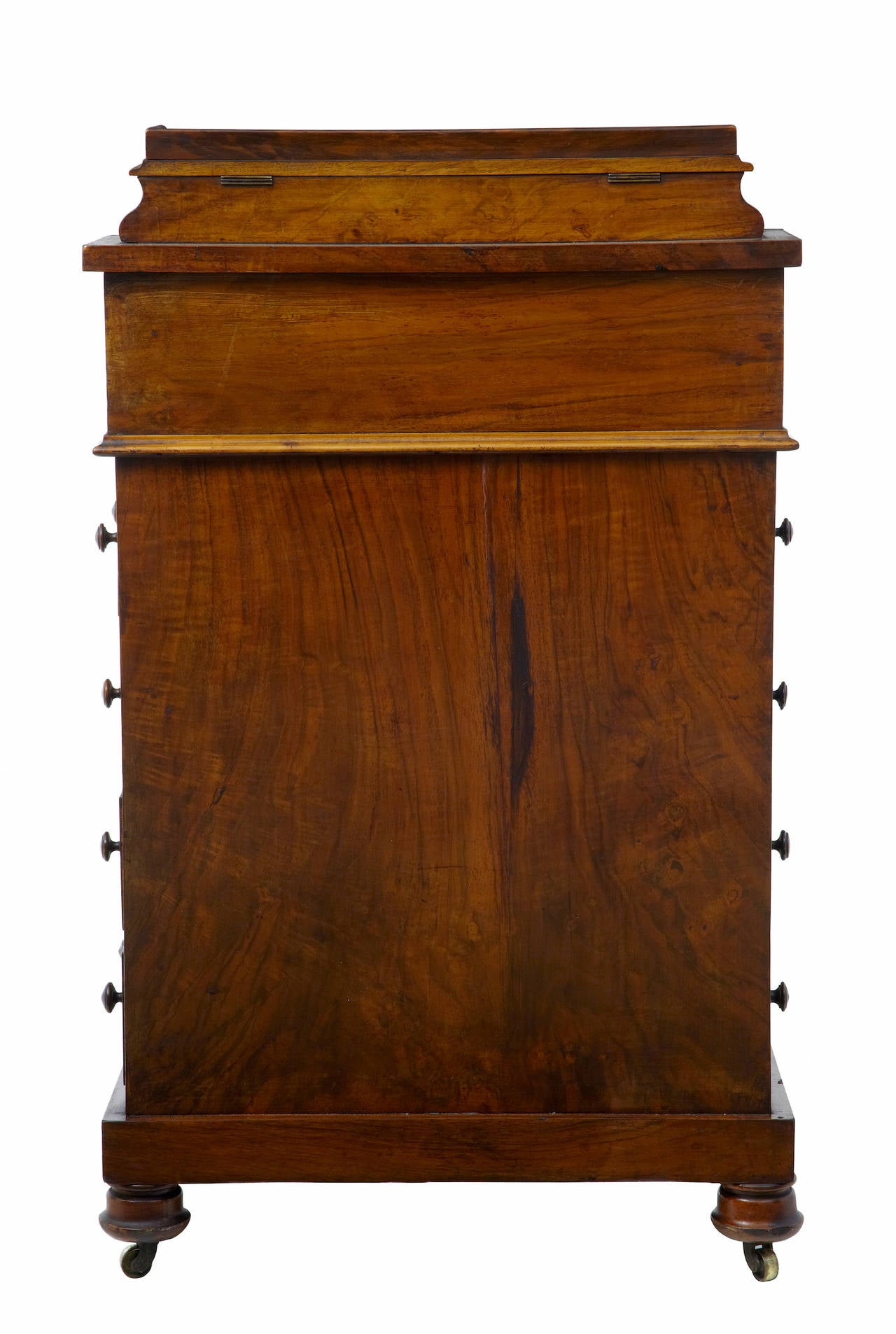 Great Britain (UK) 19th Century Victorian Carved Walnut Davenport Writing Desk