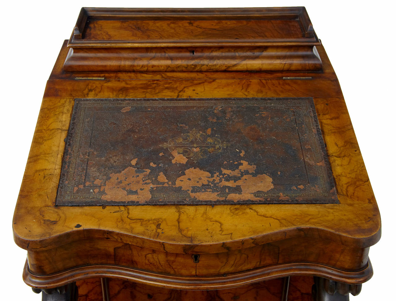 Late 19th Century 19th Century Victorian Carved Walnut Davenport Writing Desk