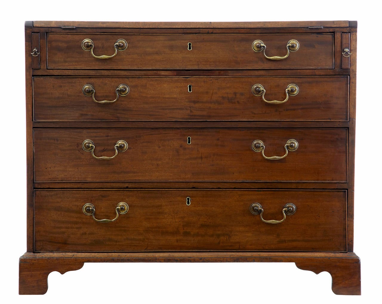 18th Century and Later English Flip-Top Mahogany Chest of Drawers