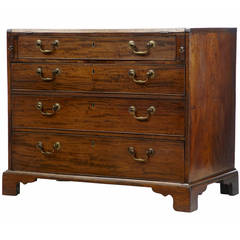 18th Century and Later English Flip-Top Mahogany Chest of Drawers