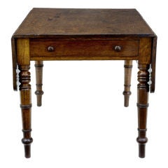 Used VICTORIAN OAK DROPLEAF TABLE WITH DRAWER