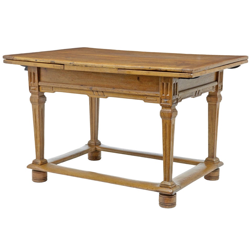 17th Century And Later Dutch Oak Draw Leaf Small Rectory Rustic Kitchen Table