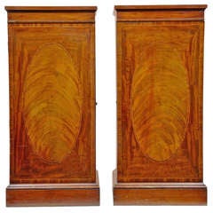 Pair Of 19th Century Mahogany Antique Inlaid Pedestals