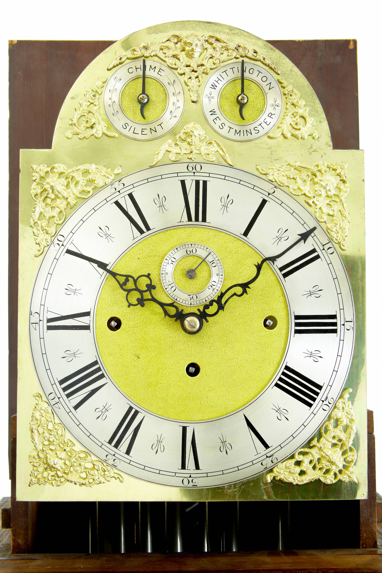 Great Britain (UK) Edwardian Inlaid Mahogany Westminster Chiming Longcase Grandfather Clock