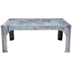 1950
s Industrial metal Table. seats 6 to 8