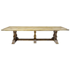 Antique 19TH CENTURY PINE REFECTORY TABLE