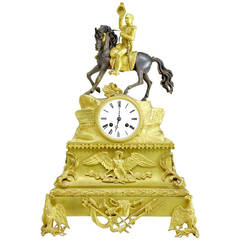 19th Century French Gilt Ormolu Napoleon Mantel Clock