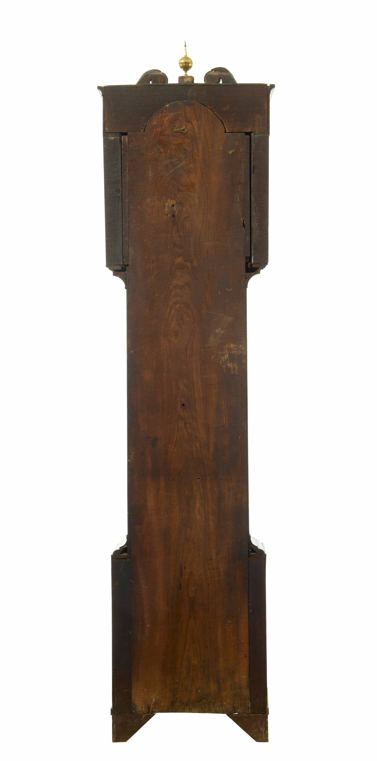 Early Victorian 19th Century Mahogany and Oak Painted Dial Longcase Grandfather Clock