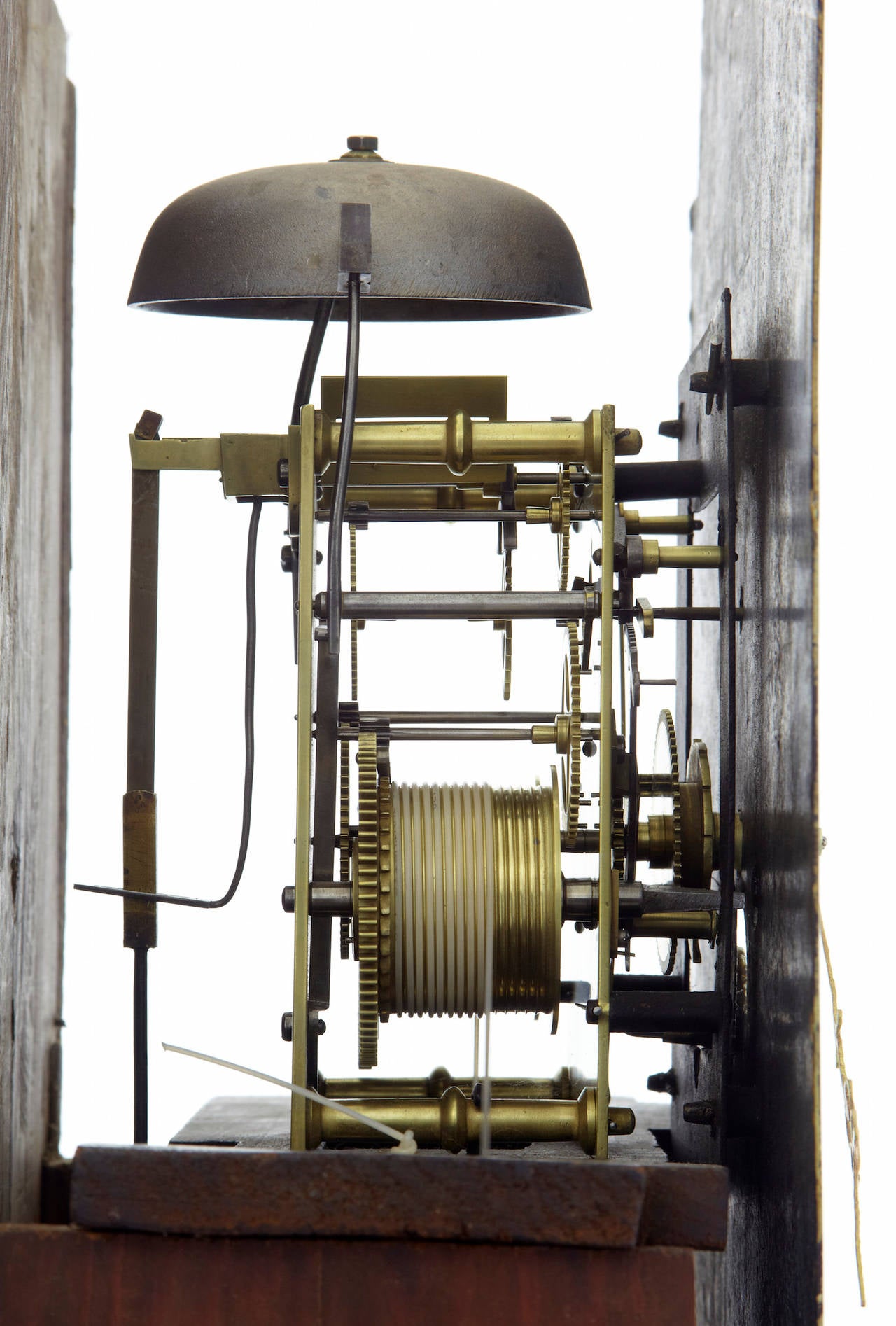 19th Century Mahogany and Oak Painted Dial Longcase Grandfather Clock In Fair Condition In Debenham, Suffolk