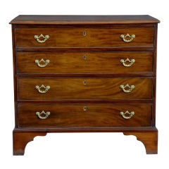 19th Century Mahogany 4 Drawer Chest Of Drawers