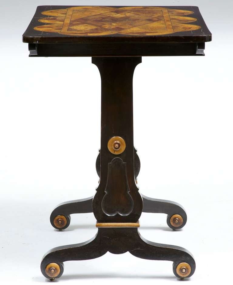 Indian Rare Regency Calamander and Specimen Wood Sofa Table