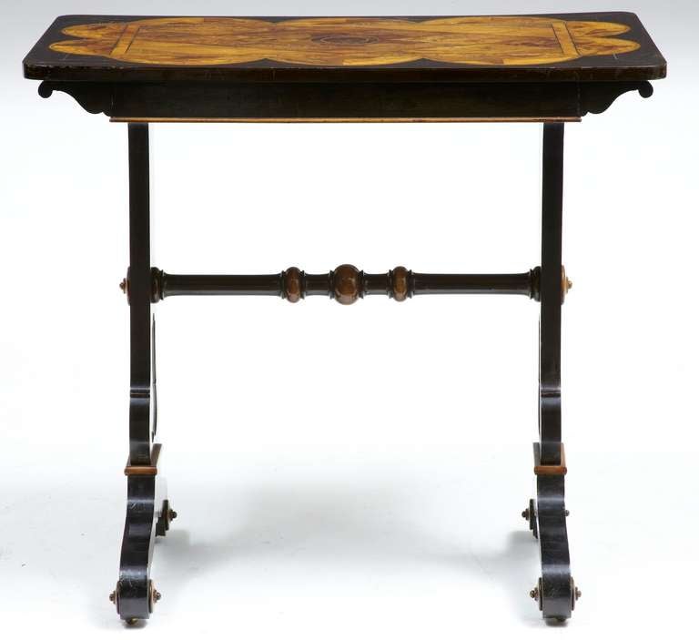 Anglo-Indian Rare Regency Calamander and Specimen Wood Sofa Table