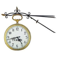 Unique Early 20th Century Tole Oversized Street Clock 1