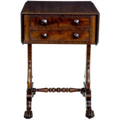 Antique 19th Century Mahogany Dropleaf Side Table Circa 1830