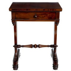 Antique 19th Century Mahogany One Drawer Side Table Circa 1830