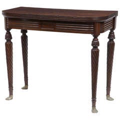Regency Early 19th Century Carved Rosewood Card Table