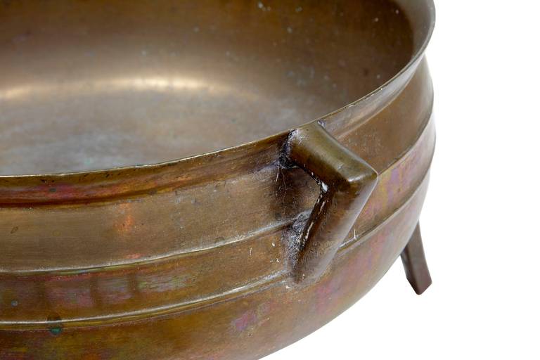 Rustic 19th Century Swedish Bronze Censer Bowl Pot
