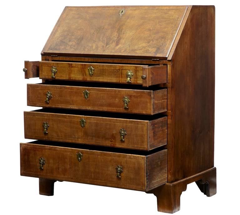 18th Century Walnut Bureau of Small Proportions
