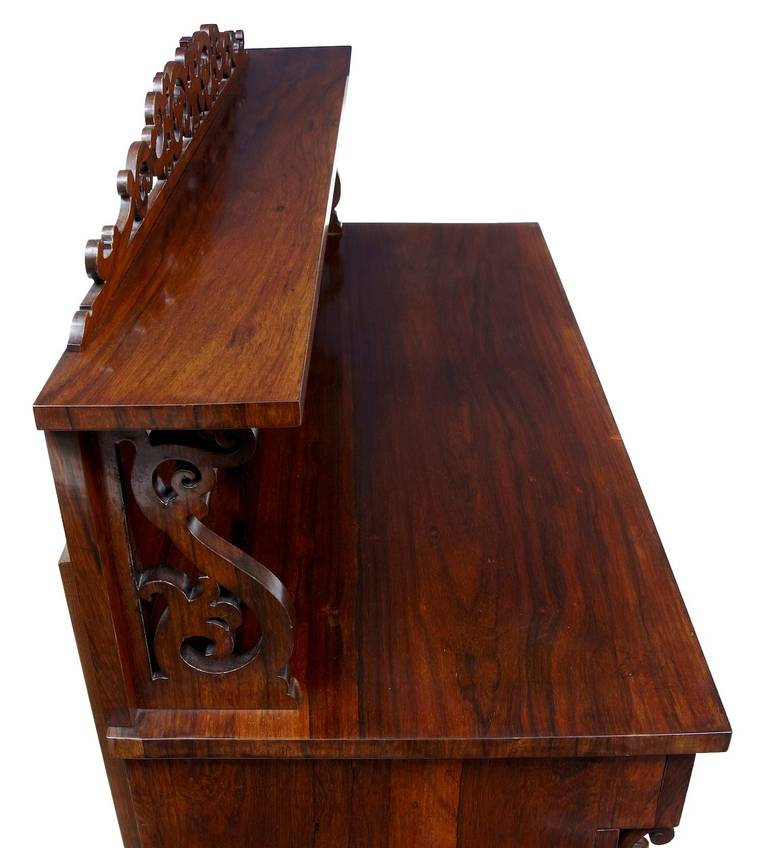 Woodwork Regency 19th Century Rosewood Chiffonier Sideboard