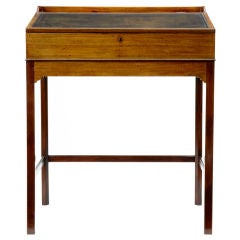 19th Century Mahogany Maitre D Desk Leather Top