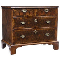 Late 17th Century William And Mary Oysterwood Chest Of Drawers