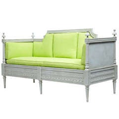 Antique Early 19th Century Painted Gustavian Carved Sofa