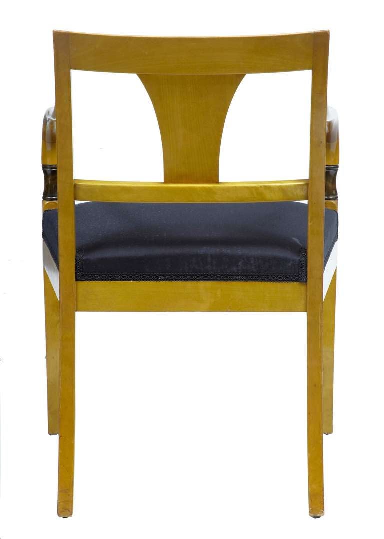Rare set of 10 art deco Swedish birch armchairs In Excellent Condition In Debenham, Suffolk
