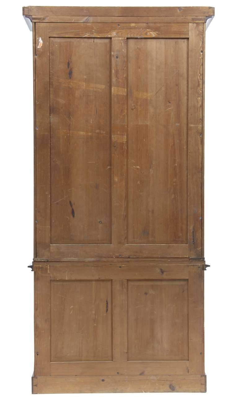 19th Century French Empire Mahogany Bookcase Cabinet 1