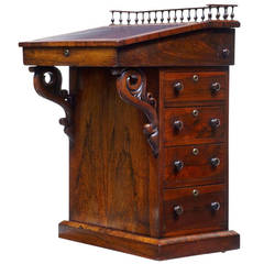19th Century Regency Rosewood Davenport Desk 7