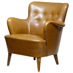 20th Century Leather Club Armchair