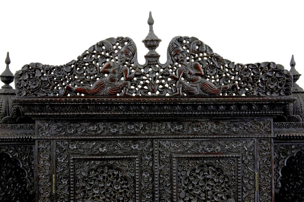 19th Century Anglo Indian Rosewood Breakfront Cabinet 3