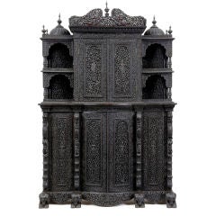 19th Century Anglo Indian Rosewood Breakfront Cabinet