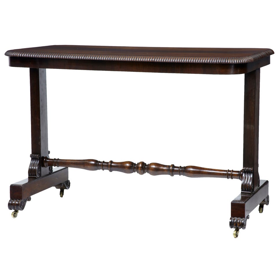 19th Century Regency Rosewood Writing Library Table