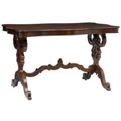 19th Century Early Victorian Rosewood Writing Library Table