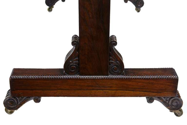 19th Century Regency Rosewood Writing Library Table In Excellent Condition In Debenham, Suffolk