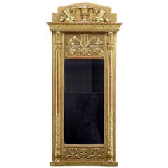 Early 19th Century Regency Carved Gilt Wood Pier Mirror