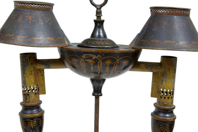 Regency Early 20th Century Swedish Toleware Lamp