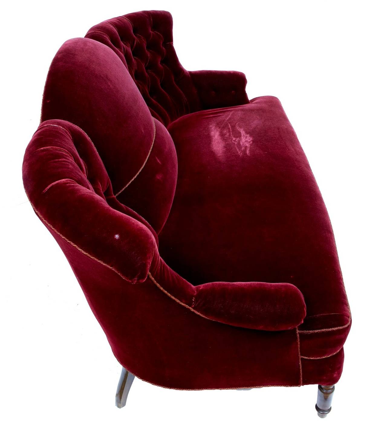 19th Century Victorian Button Back Sofa Settee 1