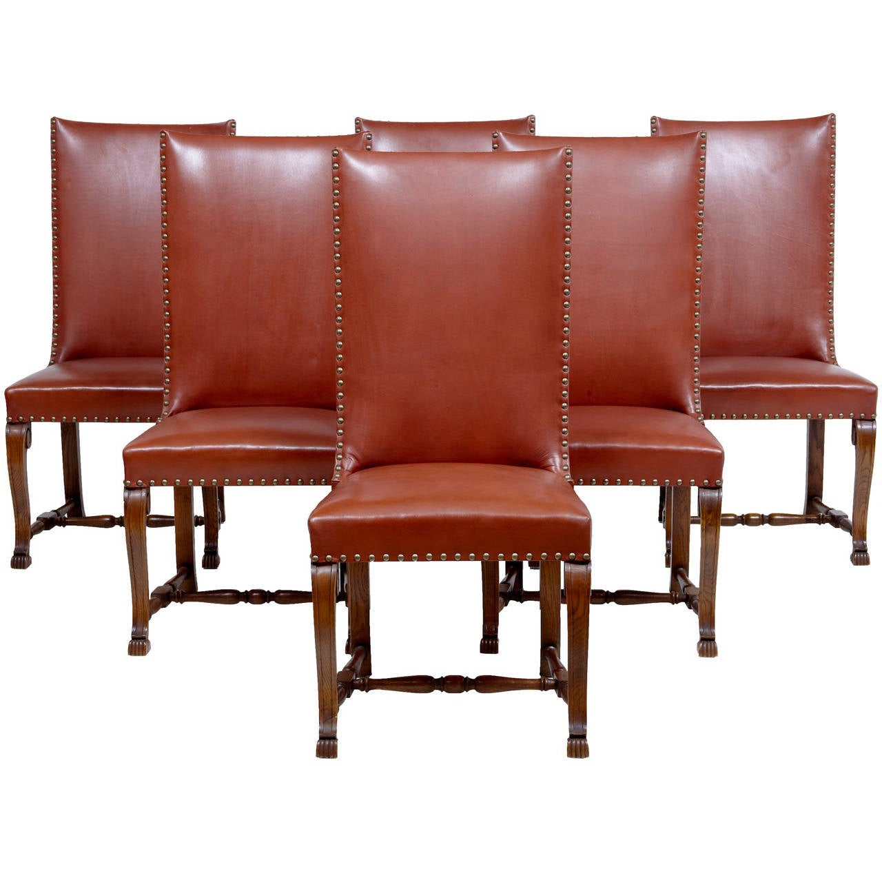 Quirky Restaurant Furniture : Unusual set of walnut and oak art deco highback dining