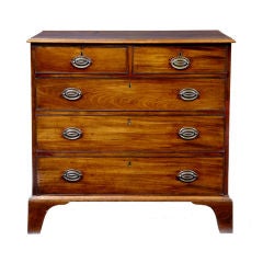 19th Century Mahogany 5 Drawer Chest