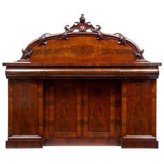 19th Century Scottish Early Victorian Flame Mahogany Sideboard